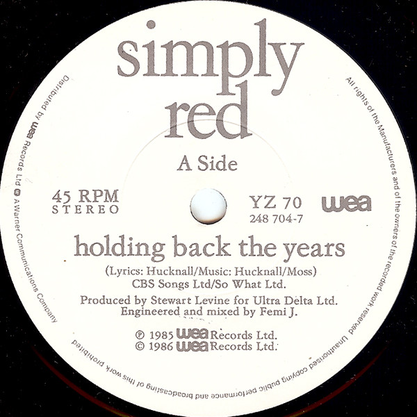 Simply Red - Holding Back The Years