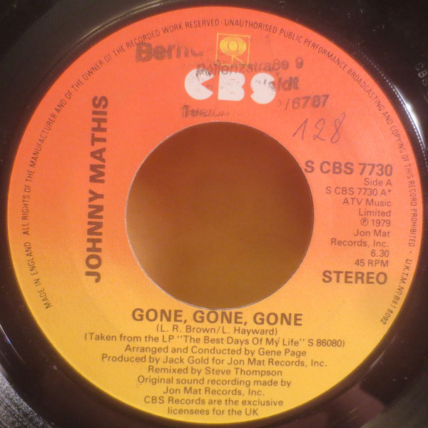 Johnny Mathis - Gone Gone Gone