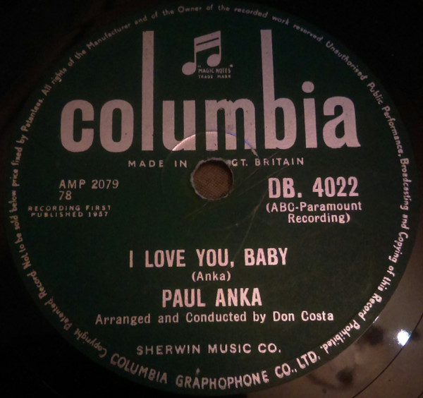 Paul Anka - I Love You Baby  Tell Me That You Love Me