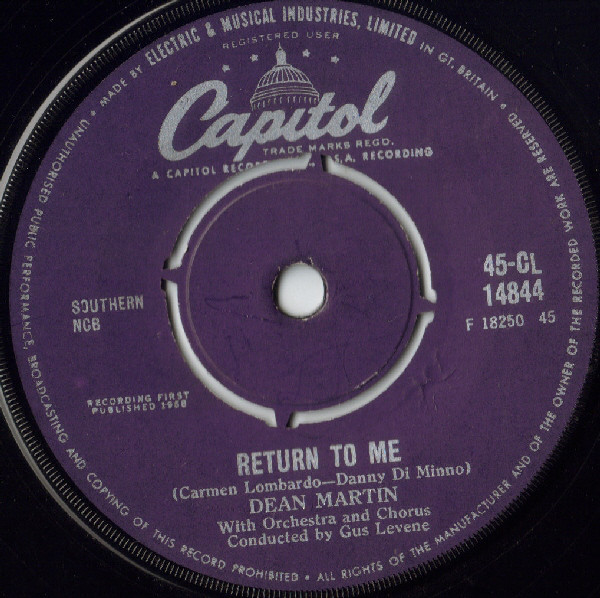 Dean Martin - Return To Me  Forgetting You