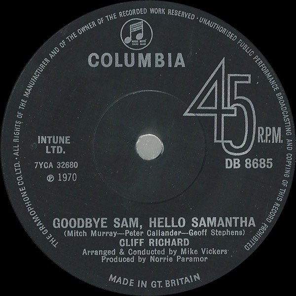 Cliff Richard - Goodbye Sam Hello Samantha