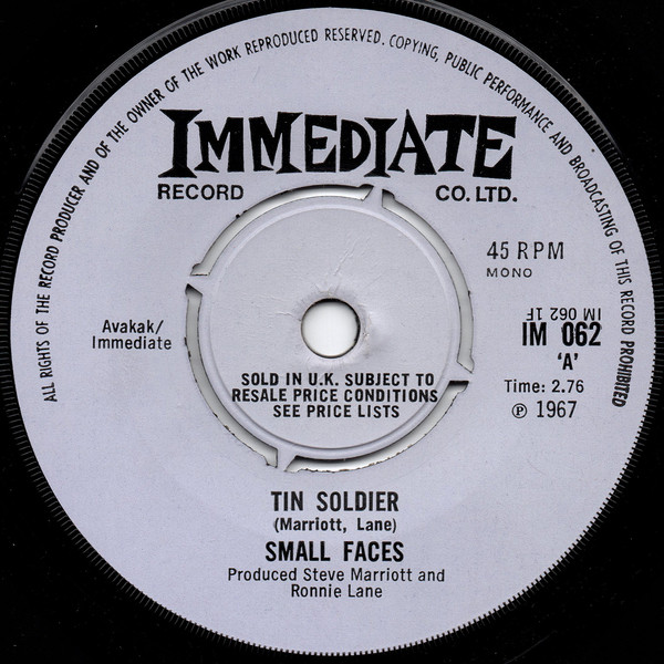 Small Faces - Tin Soldier bw I Feel Much Better