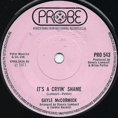 Gayle McCormick - Its A Cryin Shame