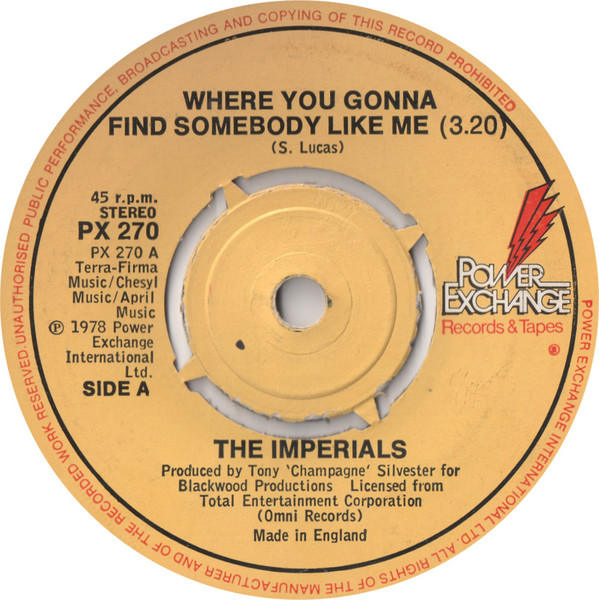 The Imperials - Where You Gonna Find Somebody Like Me