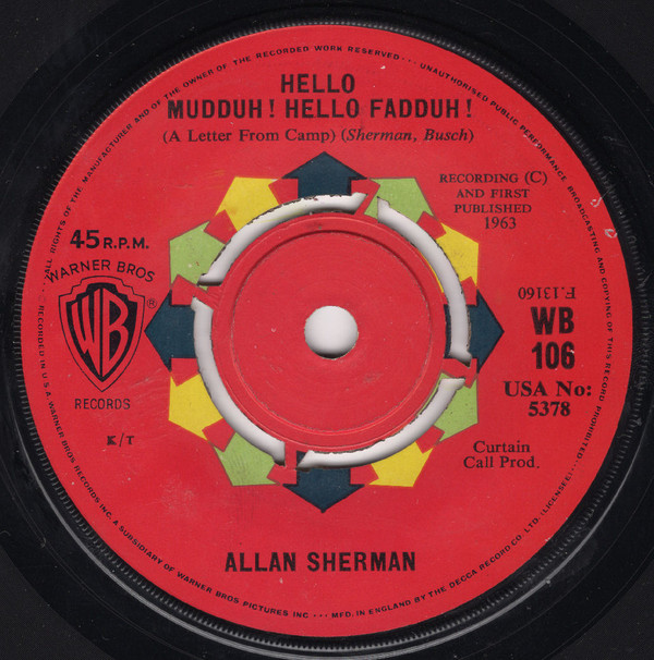 Allan Sherman - Hello Muddah Hello Fadduh