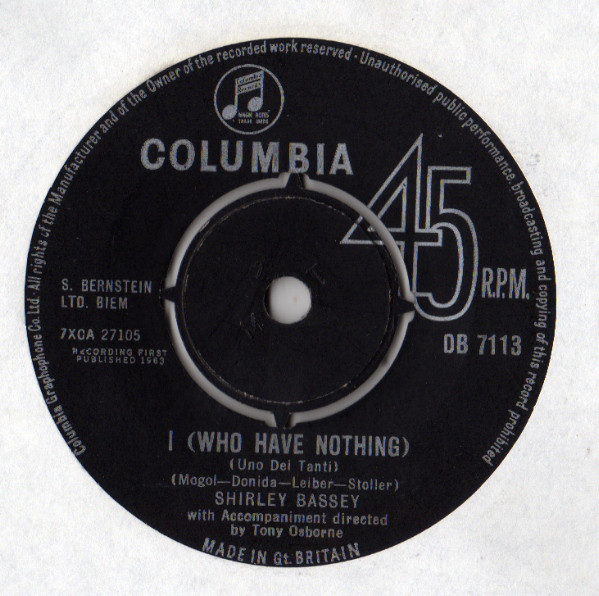 Shirley Bassey - I Who Have Nothing