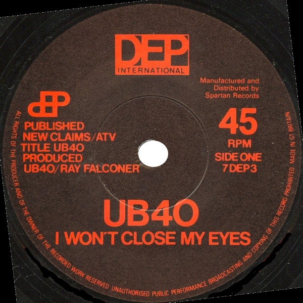 UB40 - I Wont Close My Eyes
