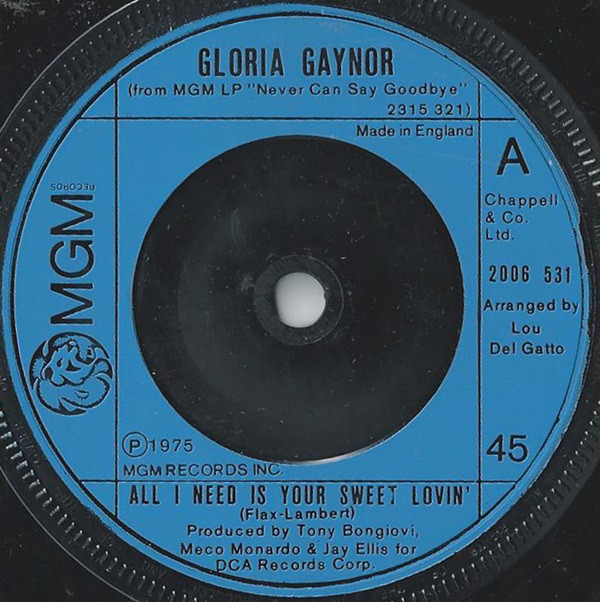 Gloria Gaynor - All I Need Is Your Sweet Lovin