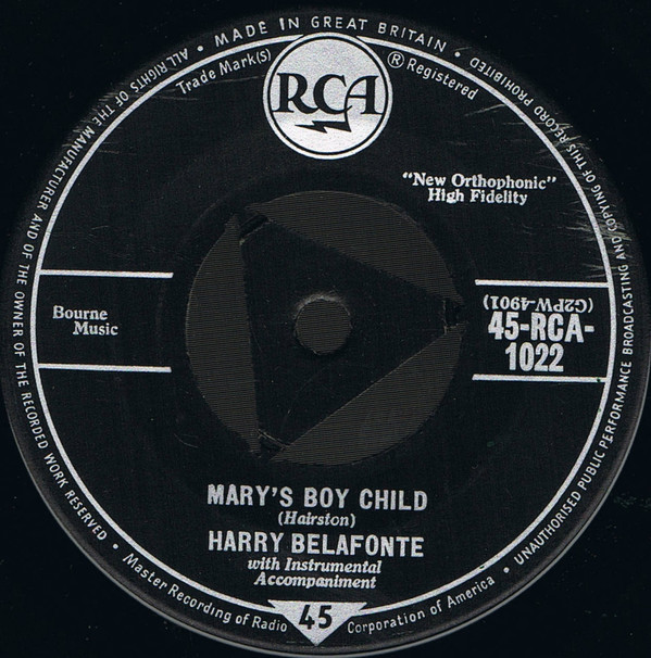 Harry Belafonte - Marys Boy Child