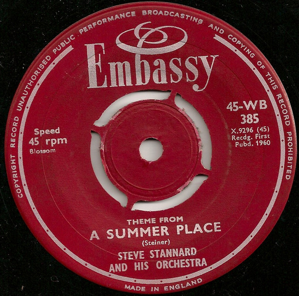 Steve Stannard And His Orchestra  Rikki Henderson - Theme From A Summer Place