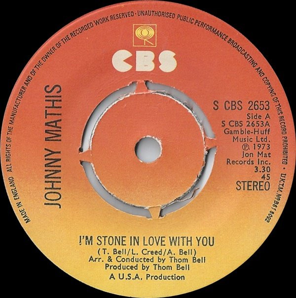 Johnny Mathis  Im Stone In Love With You - Im Stone In Love With You