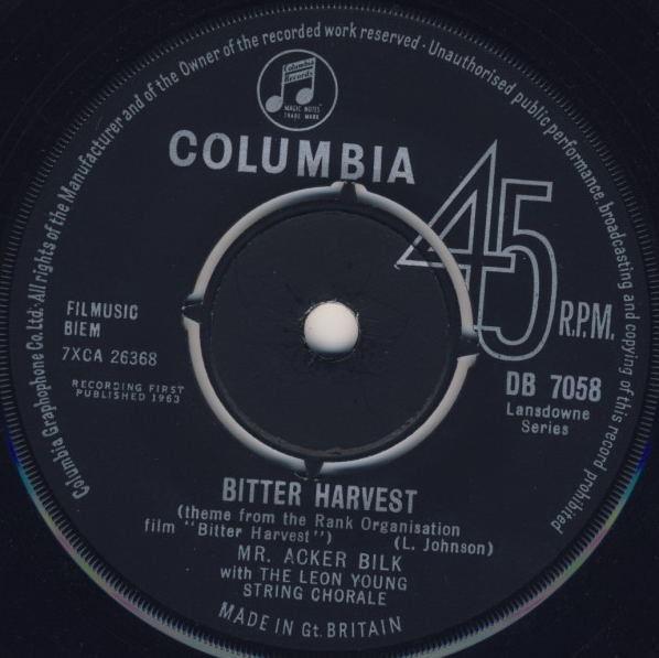 Mr Acker Bilk  The Leon Young String Chorale - Bitter Harvest