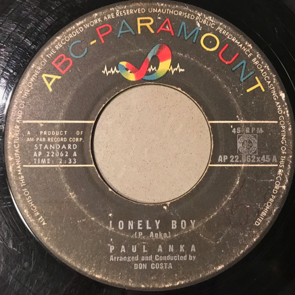 Paul Anka - Lonely Boy  Your Love
