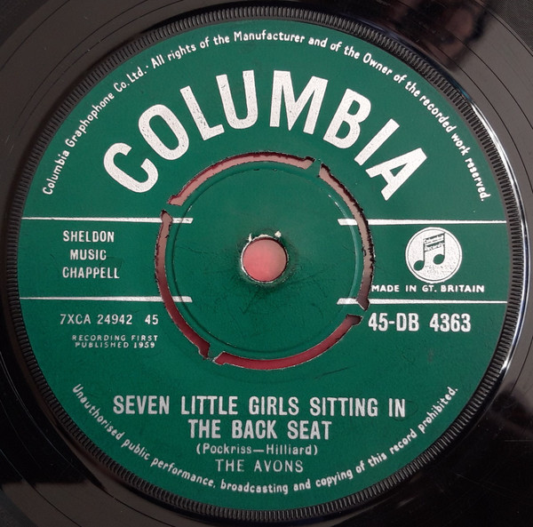 The Avons - Seven Little Girls Sitting In The Back Seat