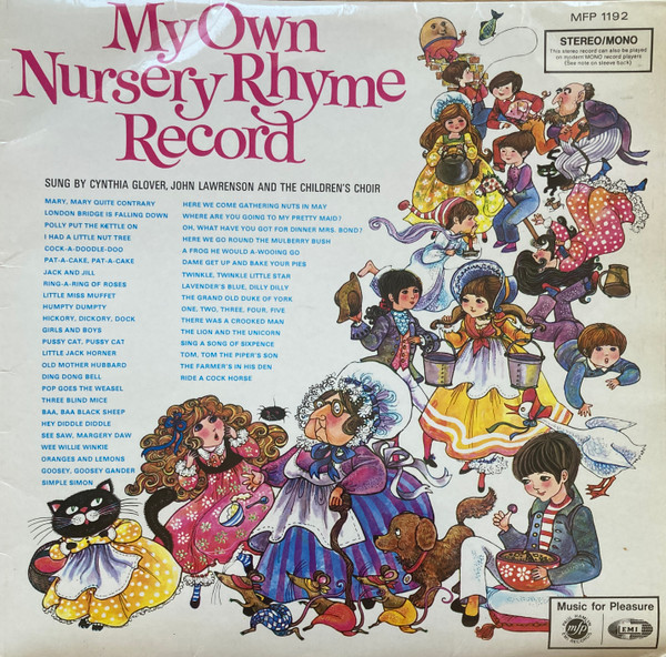 Cynthia Glover John Lawrenson  Childrens Choir - My Own Nursery Rhyme Record