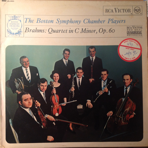 Brahms Boston Symphony Chamber Players -  Quartet In C Minor Op 60
