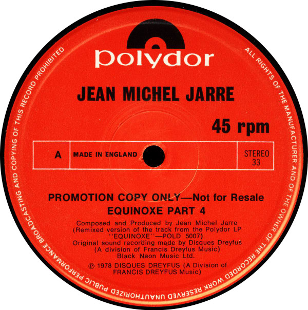 Jean Michel Jarre - Equinoxe Part 4  Equinoxe Part 5 Promo