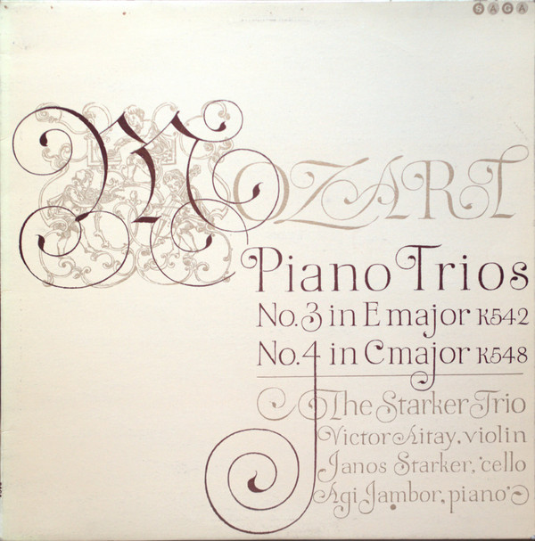 Mozart The Starker Trio - Piano Trios No3 In E Major  No4 C Major