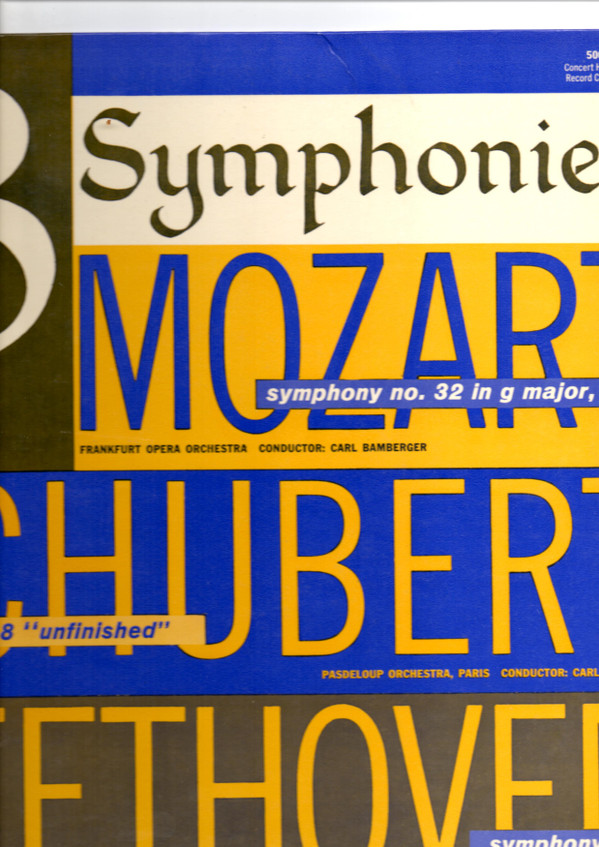 Mozart Schubert Beethoven - 3 Symphonies