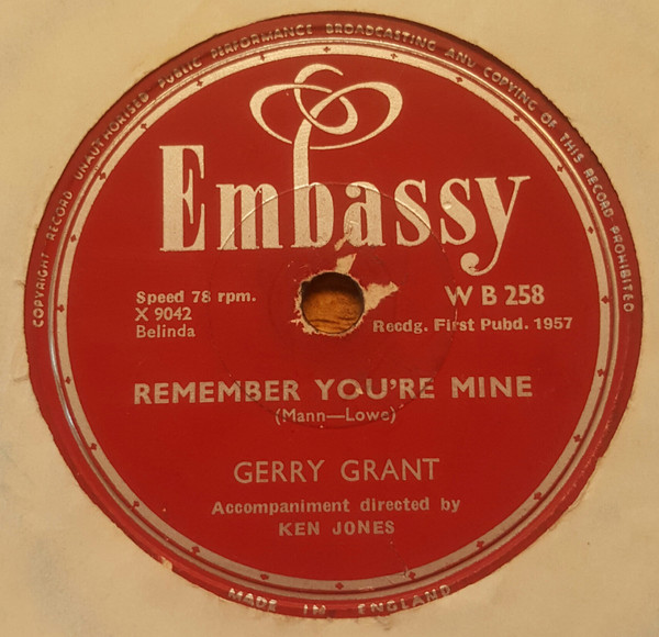 Gerry Grant - Remember Youre Mine  Man On Fire