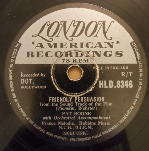 Pat Boone - Friendly Persuasion  Chains Of Love