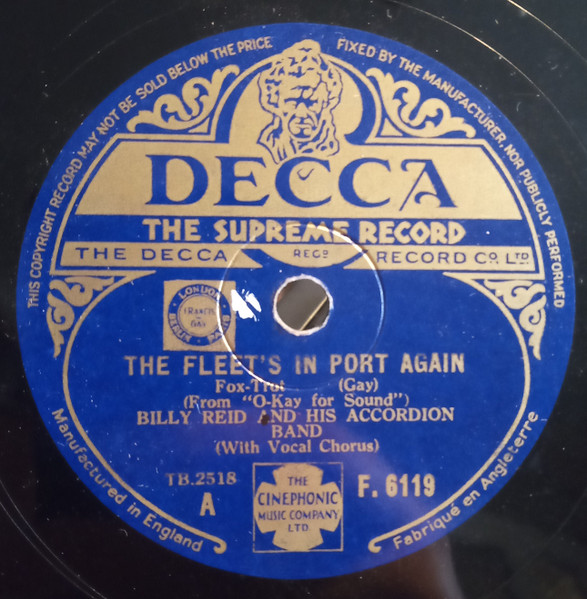 Billy Reid And His Accordion Band - The Fleets In Port Again  Whistling Waltz