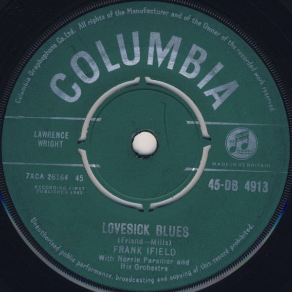 Frank Ifield  Norrie Paramor  His Orchestra -  Lovesick Blues
