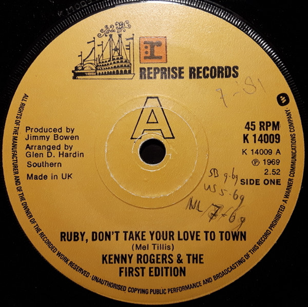 Kenny Rogers  The First Edition  - Ruby Dont Take Your Love To Town