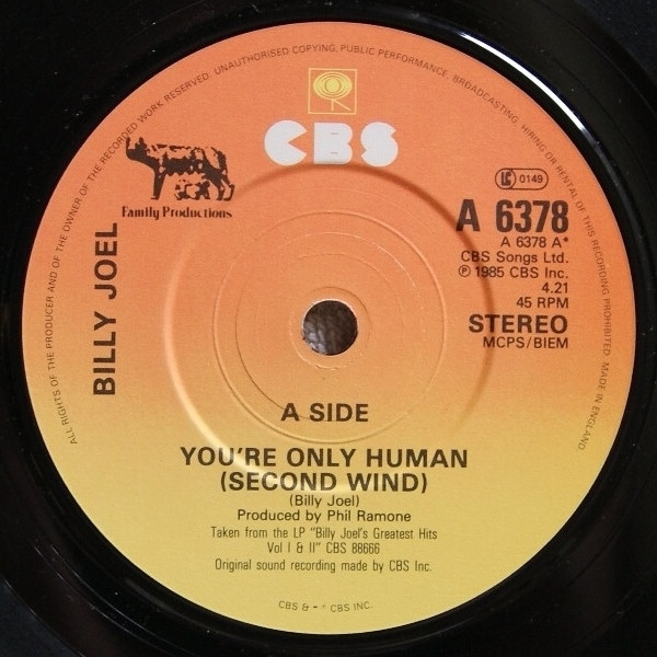 Billy Joel - Youre Only Human Second Wind