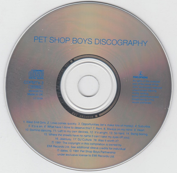 Pet Shop Boys - Discography The Complete Singles Collection