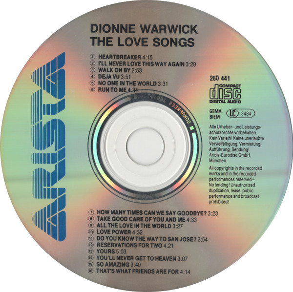 Dionne Warwick - The Love Songs