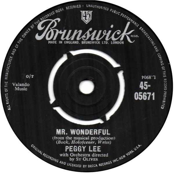 Peggy Lee -  Mr Wonderful