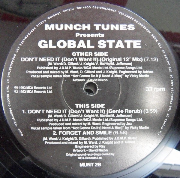 Global State - Dont Need It Dont Want It