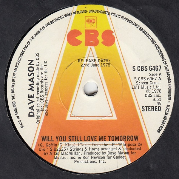 Dave Mason - Will You Still Love Me Tomorrow