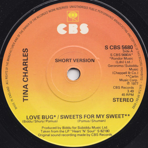 Tina Charles - Love Bug  Sweets For My Sweet