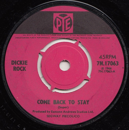 Dickie Rock - Come Back To Stay