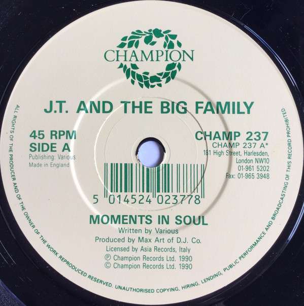 JT And The Big Family - Moments In Soul