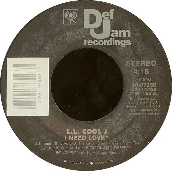 LL Cool J - I Need Love  My Rhyme Aint Done