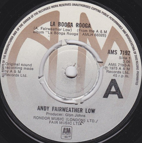 Andy Fairweather Low - La Booga Rooga
