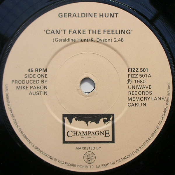 Geraldine Hunt - Cant Fake The Feeling