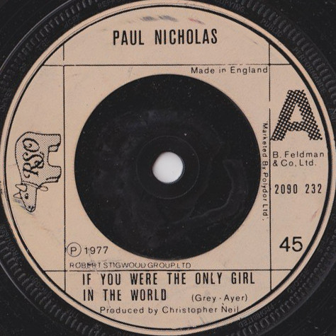 Paul Nicholas -  If You Were The Only Girl In The World