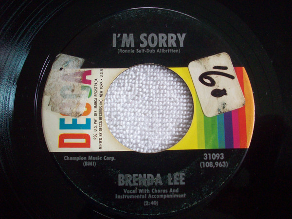 Brenda Lee -  Im Sorry