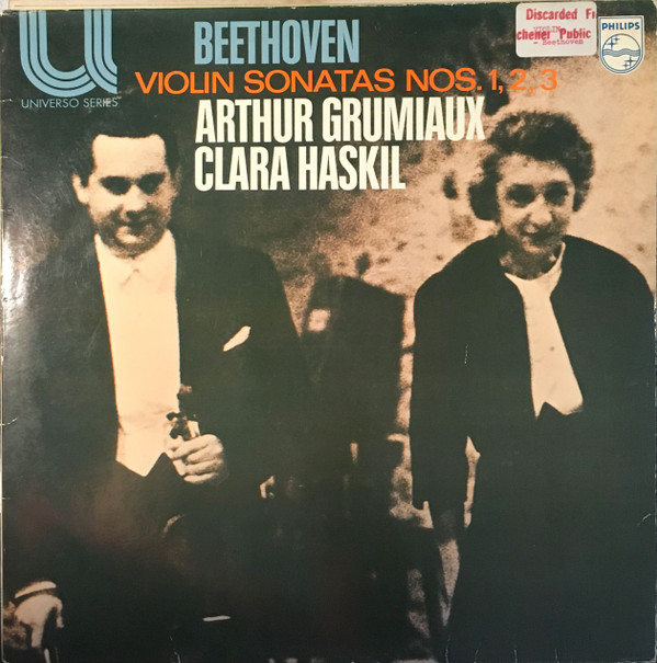 Arthur Grumiaux Clara Haskil  Beethoven - Violin Sonatas Nos 1 2 3