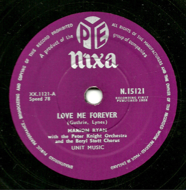 Marion Ryan -  Love Me Forever  Make The Man Love Me