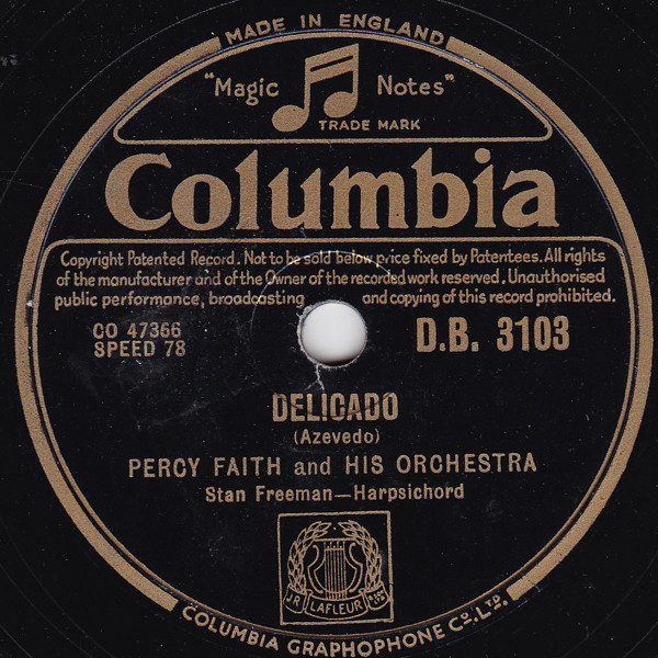 Percy Faith And His Orchestra -  Delicado  Festival