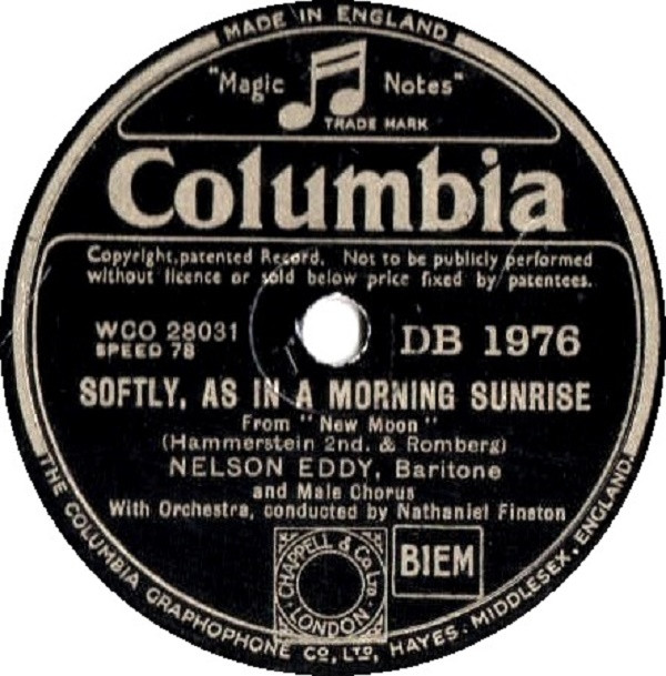 Nelson Eddy -  Softly As In A Morning Sunrise