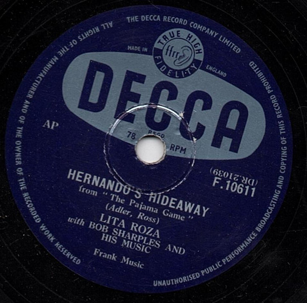 Lita Roza With Bob Sharples And His Music - Hey There  Hernandos Hideaway