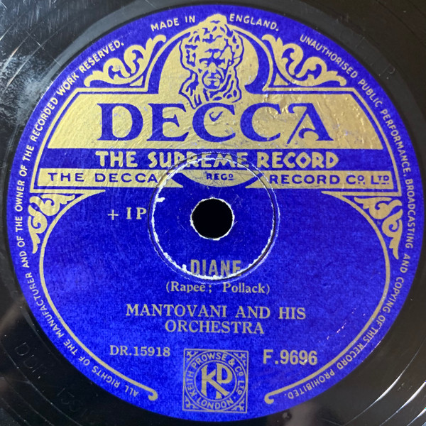 Mantovani And His Orchestra - Diane  Charmaine