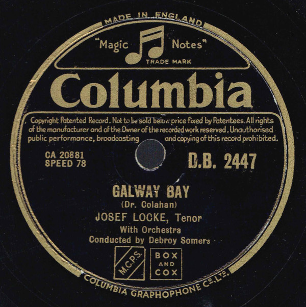 Josef Locke - Galway Bay  Macushla