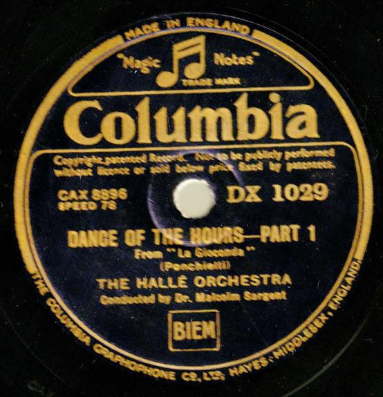 The Hall Orchestra     Malcolm Sargent -  Dance Of The Hours La Gioconda